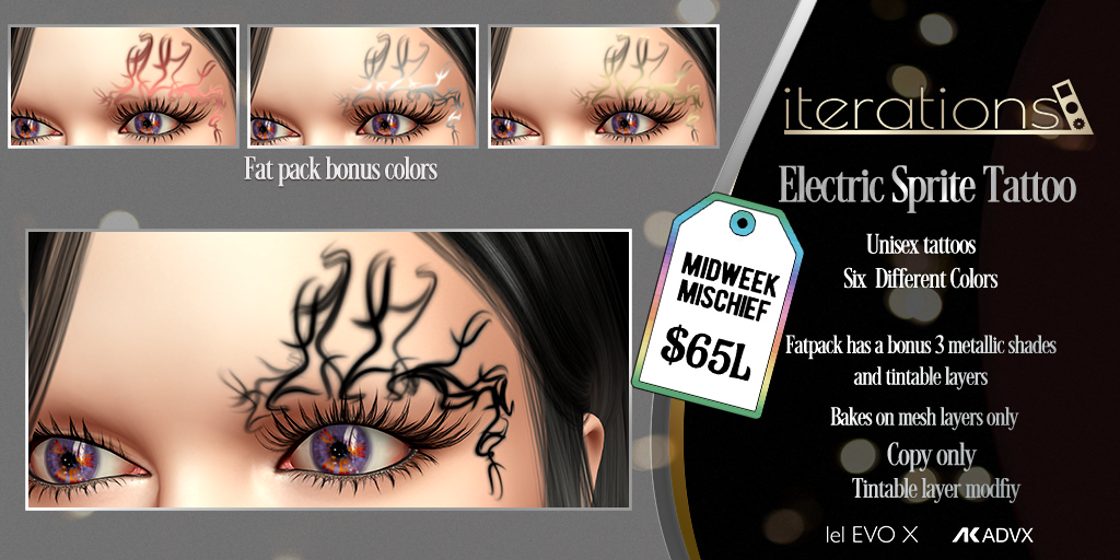 Unisex Face Tattoo Color Pack
