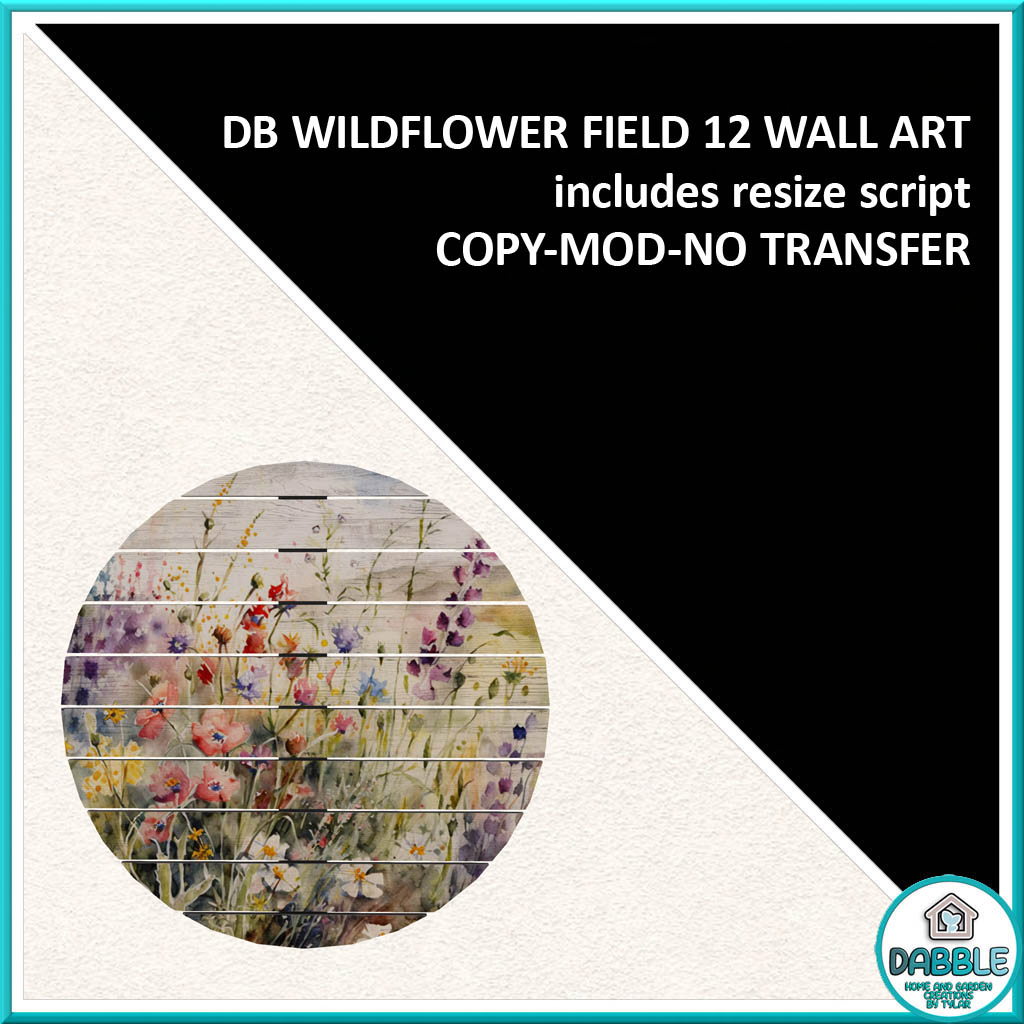 DB WILDFLOWER FIELD 12 WALL ART AD