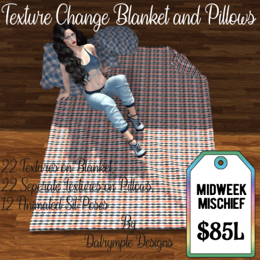 DD Texture Change Blanket and Pillows 85L Ad