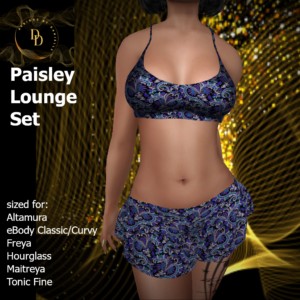 DD Paisley Lounge Blue Poster