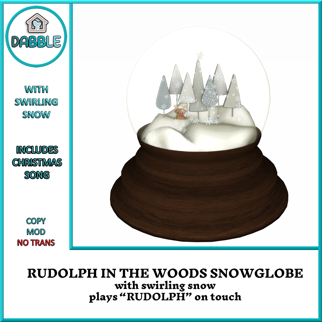 DB RUDOLPH IN THE WOODS SNOWGLOBE ad