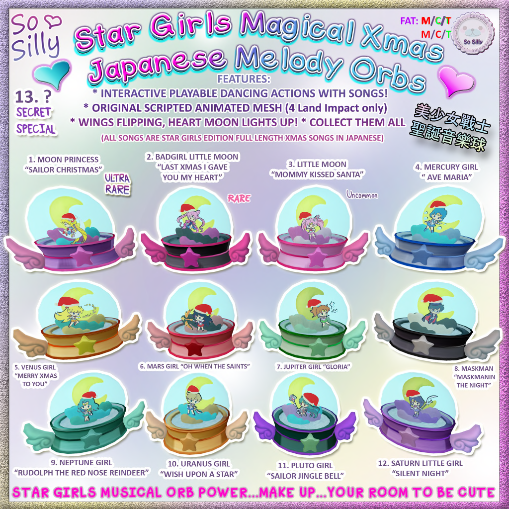 ! -So Silly- Sailormoon Magical Star Girls Xmas Melody Orb LIMITED TIME OFFER