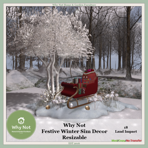 Why Not Festive Winter Sim Decor Ad