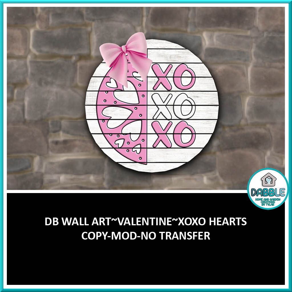 DB WALL ART~VALENTINE~XOXO HEARTS MP AD