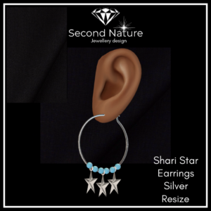 snj shari star earrings silver
