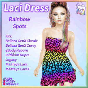 Laci Dress Rainbow Spots Ad