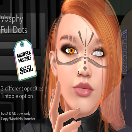Iterations Vosphy Face Tattoo Full Dots MM 2706