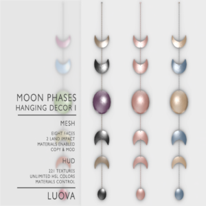 Luova - Moon Phases - Hanging Decor I - AD
