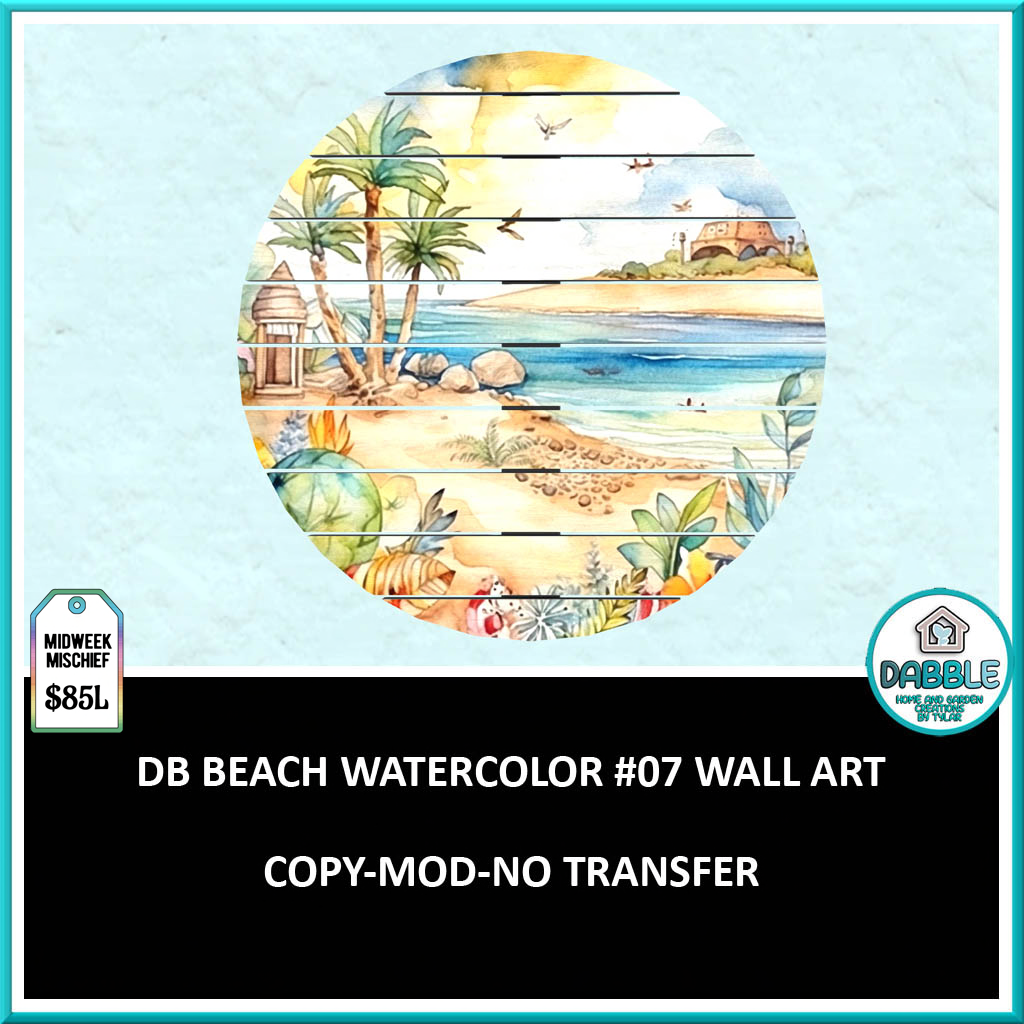 DB BEACH WATERCOLOR #07 WALL ART ad