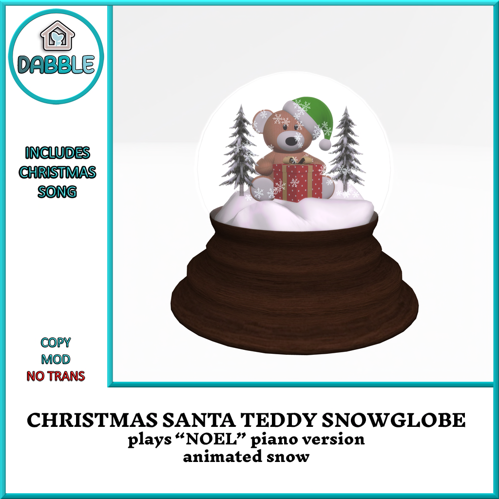 DB CHRISTMAS SANTA TEDDY SNOWGLOBE ad