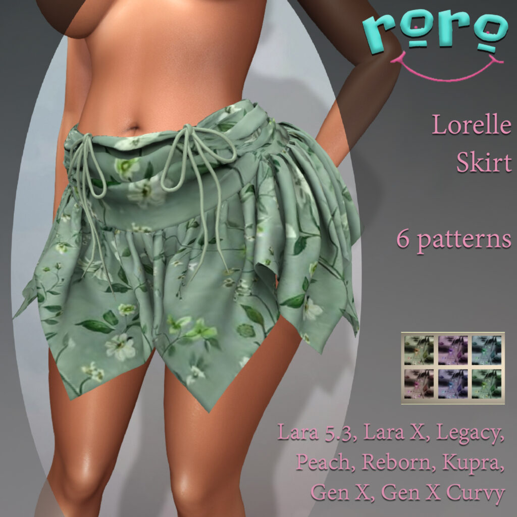 @rOrO Lorelle Skirt. 6 color pack of floral print ruffled skirt.