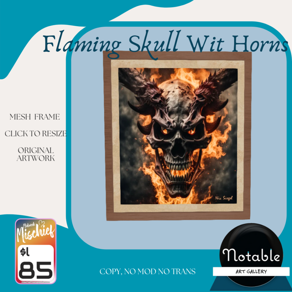 Notable-Art-Gallery-Flaming-Skull-Wit-Horns-Art-Decor-_-MMM