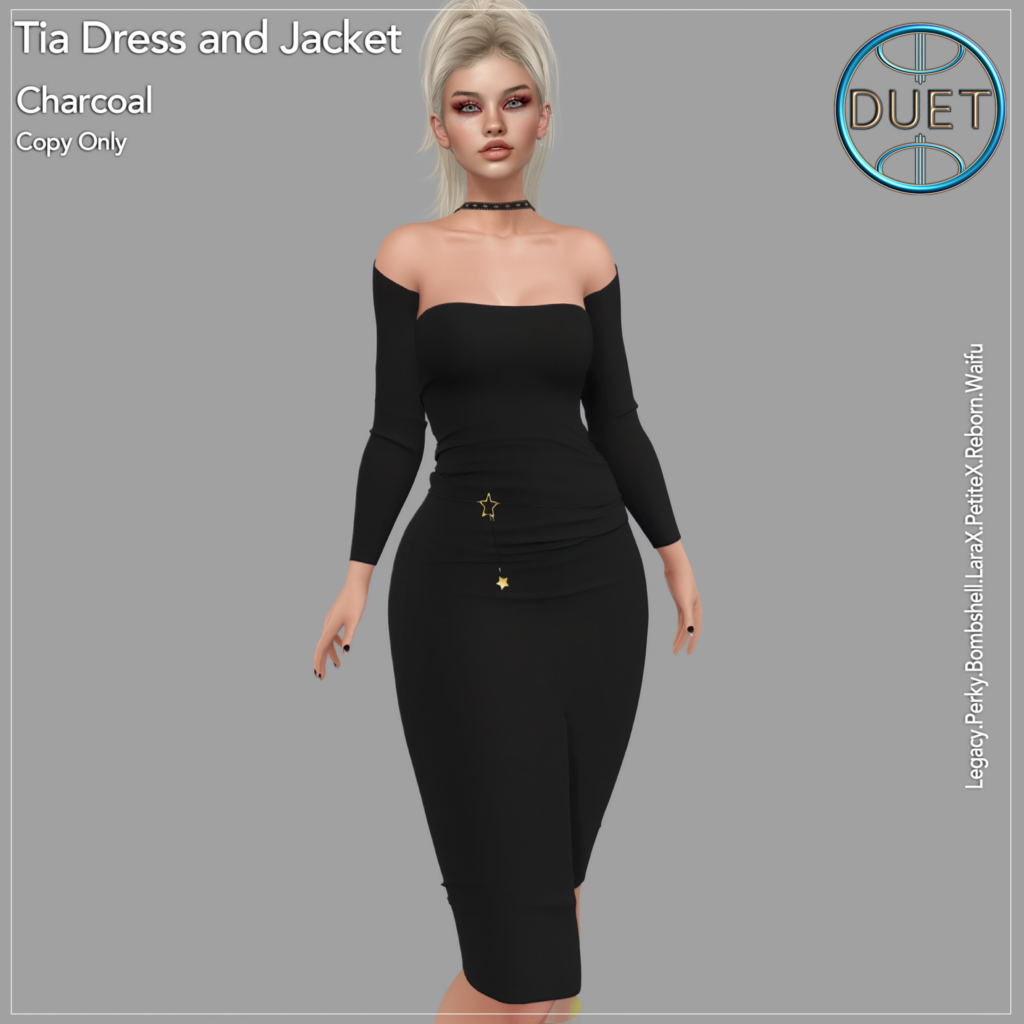 Duet tia dress charcoal Duet tia dress charcoal