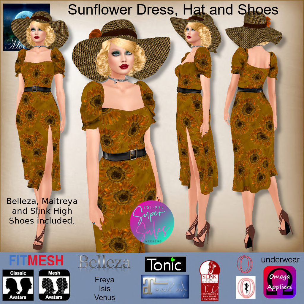 MESH Sunflower Dress, Hat and Shoes by Moonstar SSW 75 MESH Sunflower Dress, Hat and Shoes by Moonstar SSW 75