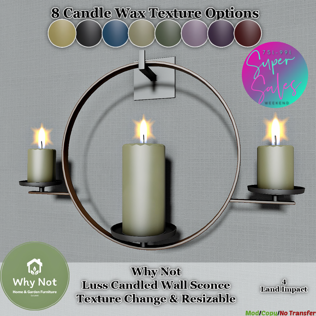 Why Not Luss Candled Wall Sconce-Texture Change Ad Why Not Luss Candled Wall Sconce-Texture Change Ad