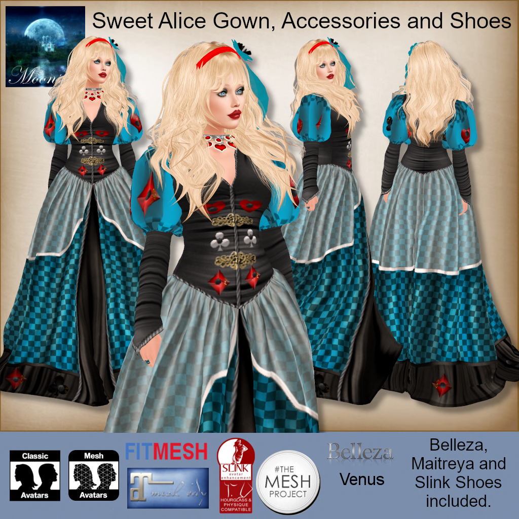 MESH Sweet Alice Gown, Accessories and Shoes by Moonstar MESH Sweet Alice Gown, Accessories and Shoes by Moonstar